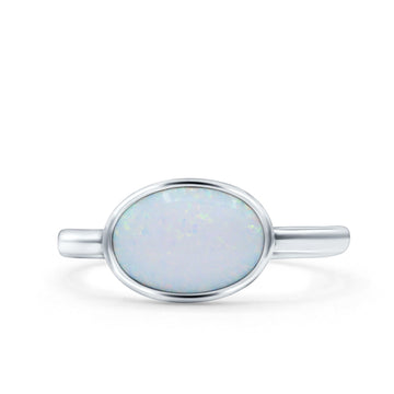 Petite Dainty Oval Lab Created White Opal Promise Ring Band Rhodium Plated Braided 925 Sterling Silver